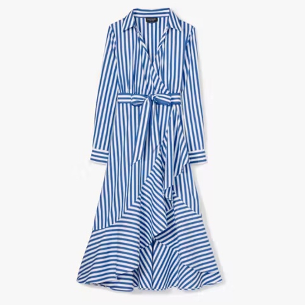 Striped Julia Wrap Dress - Picture 6 of 6